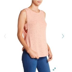 Sleeveless nepped fleece tank